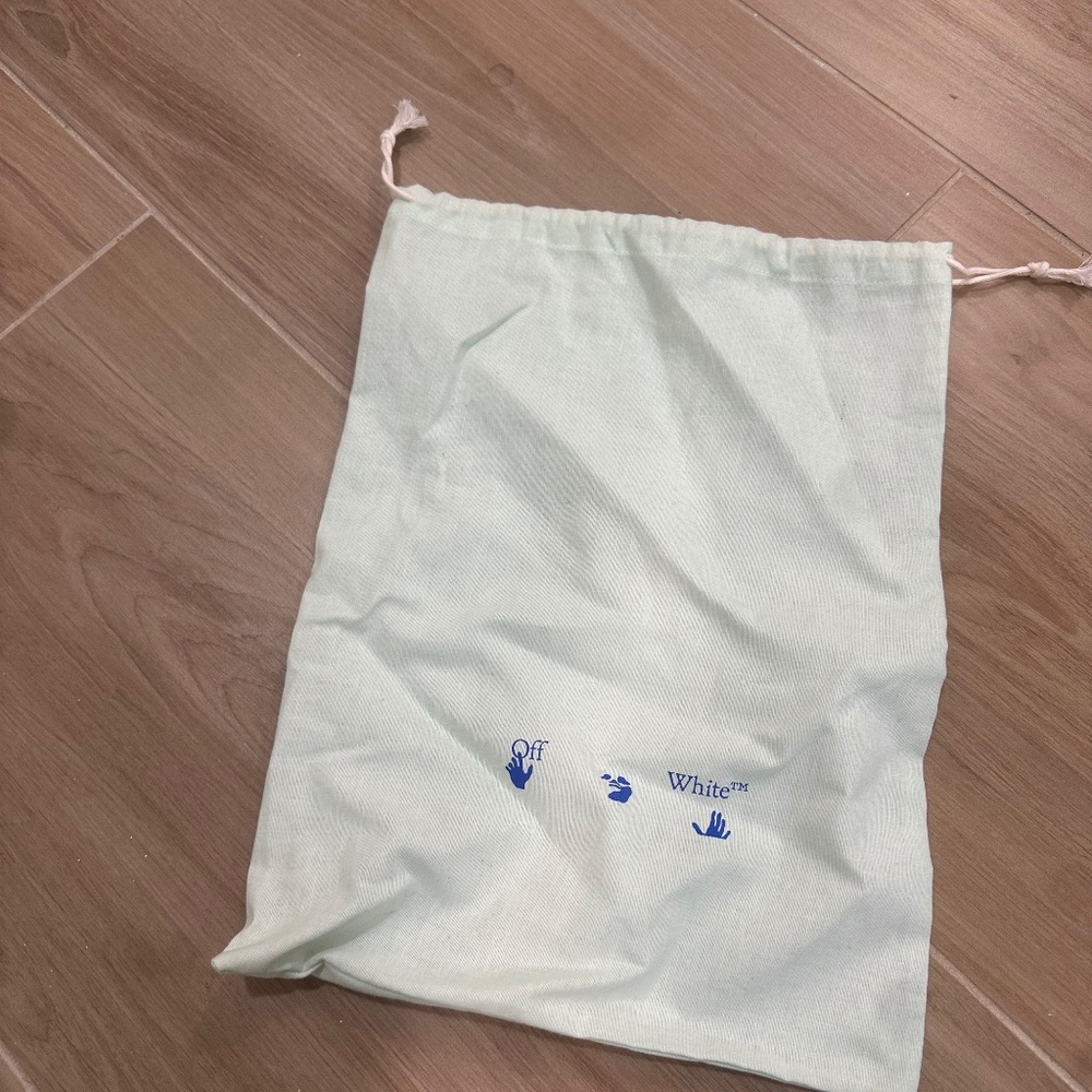 Off white dust bag